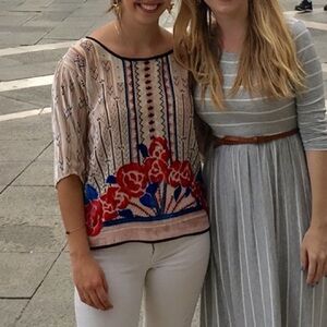 Anthropologie Moulinette Soeurs Velvet Posey Top